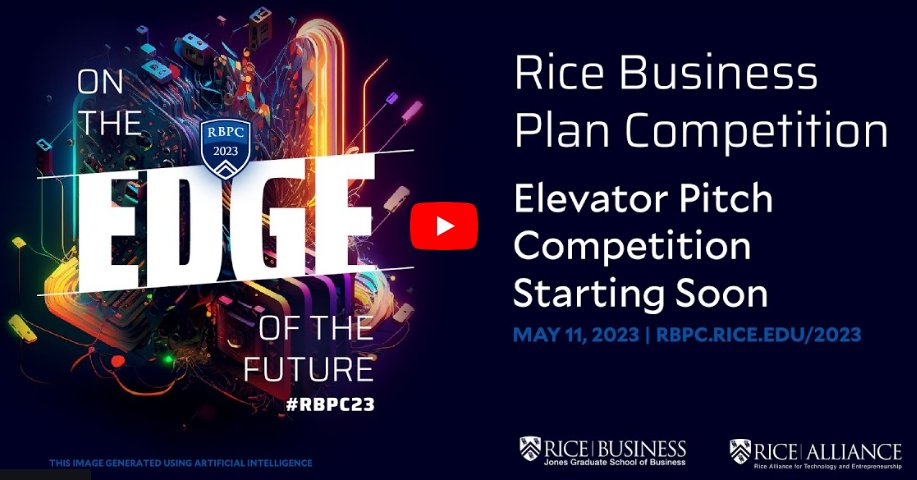 RDesRoches's tweet photo. The Rice Business Plan Competition is officially underway with 42 global graduate-student led startups competing for $1.7 million in prizes. To learn more about how these startups are innovating on the edge of the future, click here: https://t.co/3efIvTOtW2. #RBPC23 https://t.co/apIMw8AZ4m