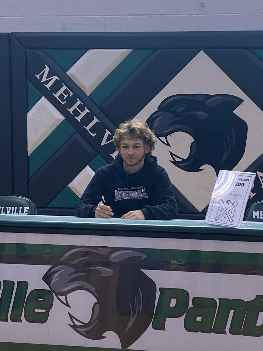 Congrats to DJ Budd on his commitment to Central Methodist Unviersity to continue his playing career! Once a Panther always a Panther. #WeAreMehlville