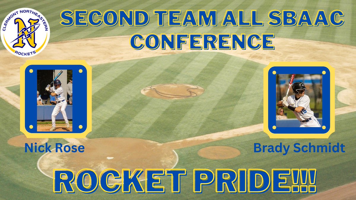 Congratulations to our 2nd Team all SBAAC baseball players Nick Rose and Brady Schmidt