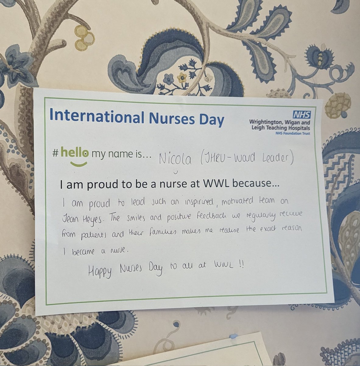 Happy International Nurses Day 2023 from all of the team on JHRU to the rest of our WWL nurses ❤️ @JHRUwwlcommuni1 @WWLCommunityS @WWLNHS @whalley_gaynor @CathPartington @_ShannonHodson