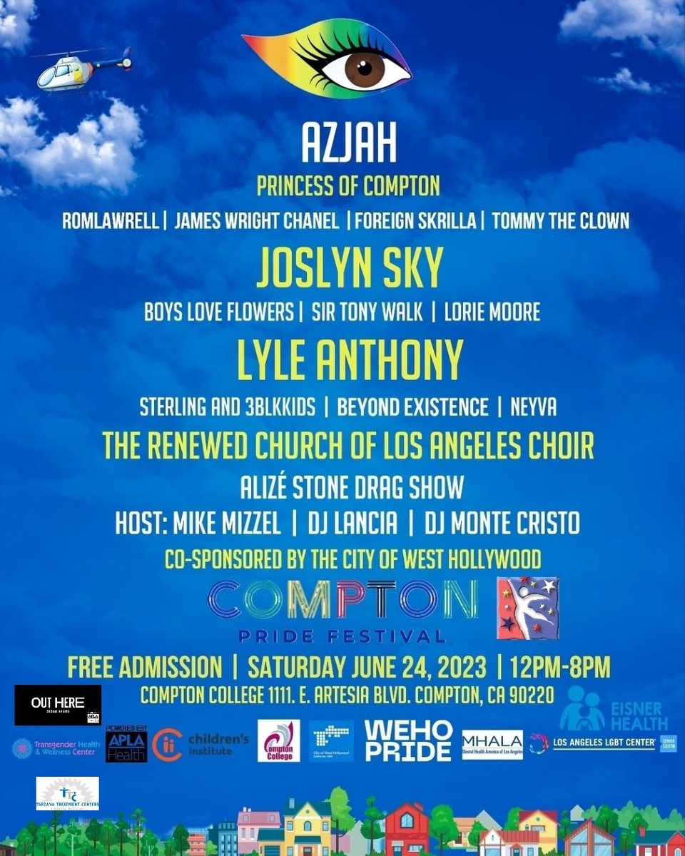ComptonPride's tweet photo. ATTENTION! ATTENTION🚨 
*FREE ADMISSION*
June 24th, 2023 - Compton College Campus TP] 12-8pm
Get ready for what you're about to witness in the community for the community.
*FREE ADMISSION*
🌈 ❤️🧡💛💚💙💜🖤🤍🤎
Become a Sponsor! Link

https://t.co/r4JUzNM1Ug https://t.co/mc42anF3ID