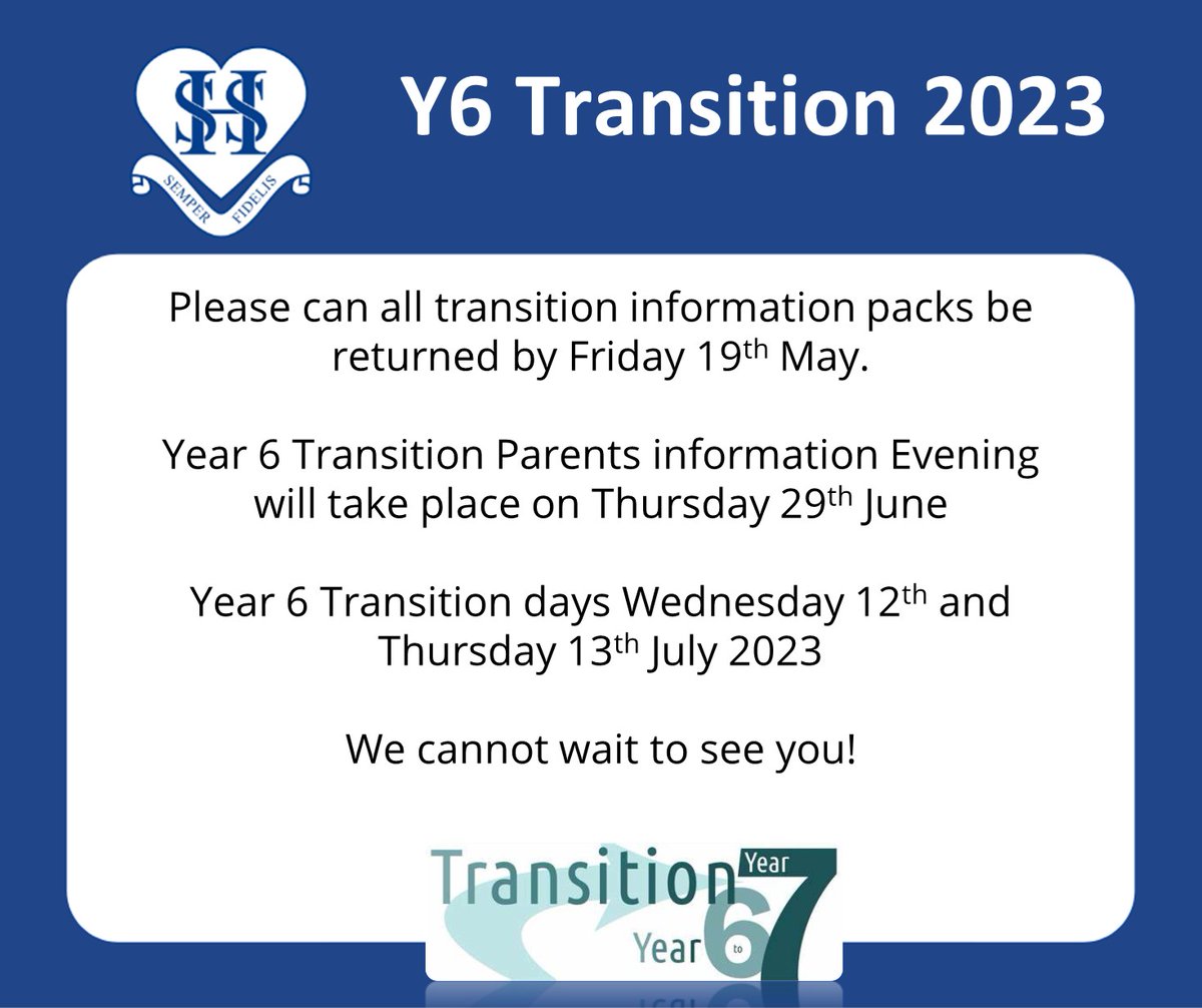 🎒Congratulations to all our Y6 students 🎒

Well done on your first week of SATs,  you will have all done amazing and you should be so proud.

We will see you all very soon, have a great weekend from all the Sacred Heart family.

#Y6transition #npcat