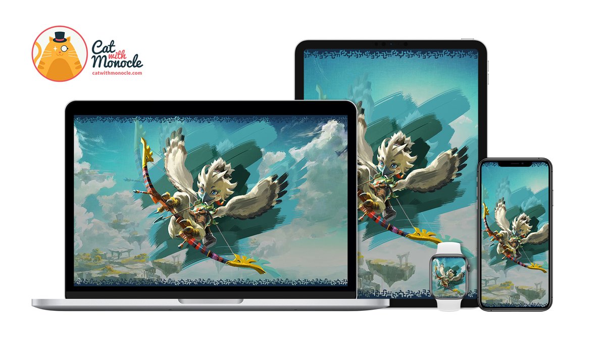 catwithmonocle's tweet photo. Happy launch day! Four more #Zelda #TearsOfTheKingdom wallpapers are now up and available: https://t.co/WQHgRaf455 #TOTK https://t.co/4LajO0Elg0