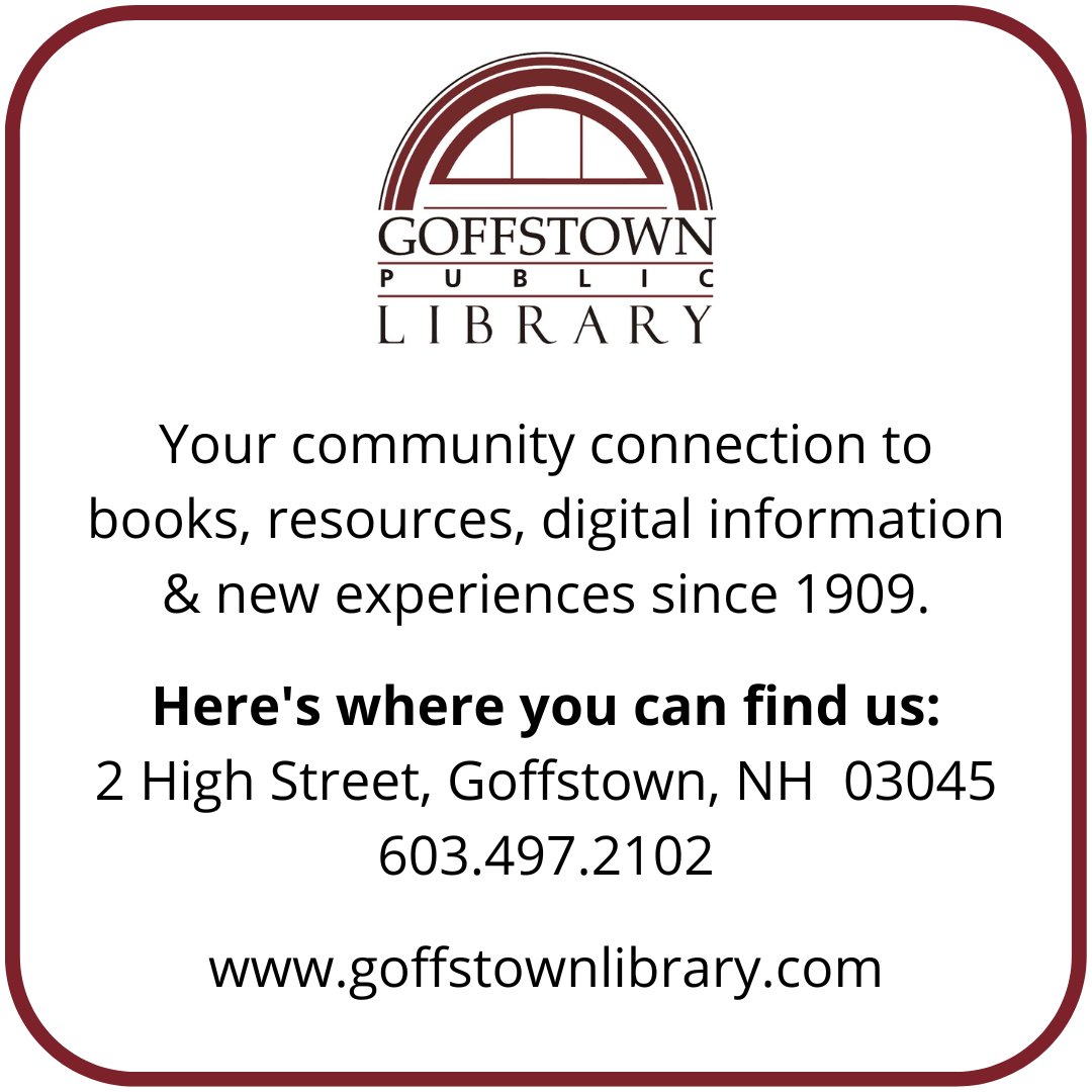 Goffstown Library tweet media