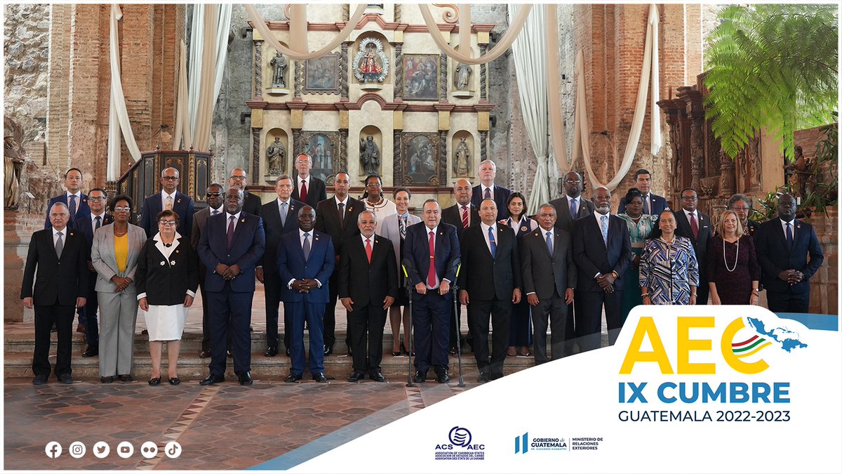 IXCumbreAECGT's tweet photo. #FotoOficial | IX Cumbre de Jefes de Estado y/o de Gobierno de la Asociación de Estados del Caribe (AEC).
#IXCumbreAEC https://t.co/uQU1U8F3Eq