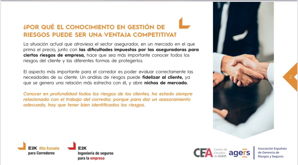 1a PROMOCIÓN 2022 - 2023 en #GerenciaDeRiesgos “Especialistas en Riesgos Empresariales” del #E2KClubDeEmpresas ¡Enhorabuena a los 57 profesionales que lo habéis conseguido! <a href="/e2kglobal/">E2K</a>  #E2KBROKERNET 
<a href="/AGERS_/">AGERS</a>