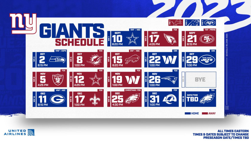 Thoughts? #NYGiants #giants #NewYorkGiants #NewYork #NewYorkCity #NewJersey #eastrutherford #gmen #BigBlue #NFLSchedule2023 #NFL #NationalFootballLeague