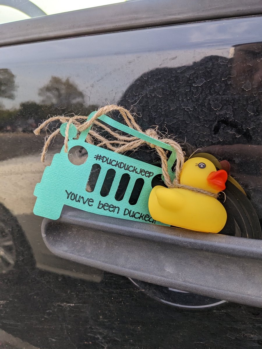 Found this on my Jeep at #GRR airport when I came back from a trip 😆 #DuckDuckJeep