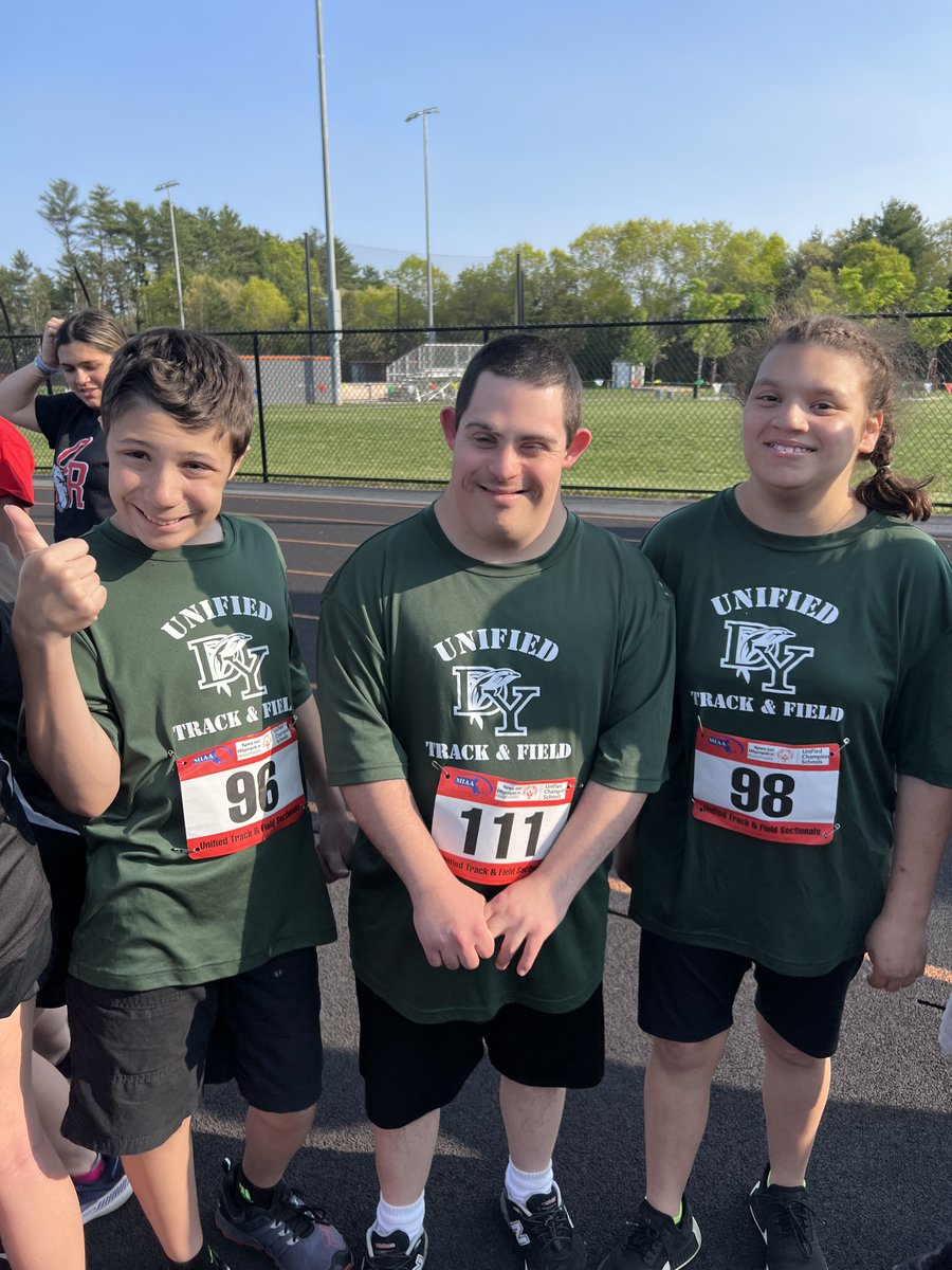 A few photos from the #UnifiedTrack Meet , Wednesday May 10 at Middleborough High School. The whole team did amazing! #GoDolphins #DYadvantage