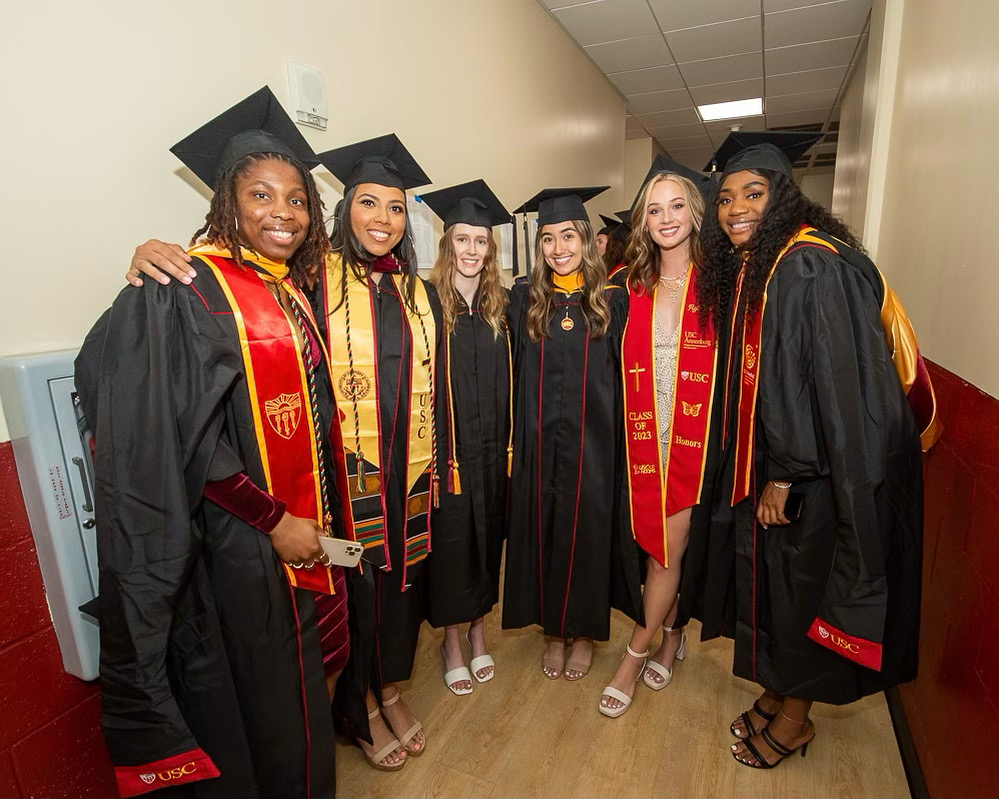 USCWBB's tweet photo. So glad we were able to celebrate our student-athletes graduating from USC! 🎓✌️ https://t.co/IggQWi2yoO