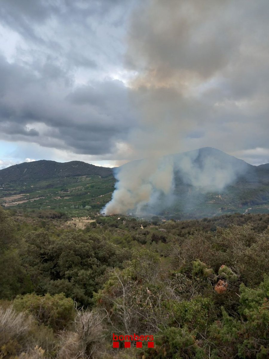 bomberscat's tweet photo. Estabilitzat un incendi de vegetació forestal Alforja (avís 17.18 h).
#bomberscat, hem treballat en un focus, hem desplaçat 10 🚒
També està treballant un #AVA🛩️ que ha fet descàrregues. https://t.co/M94bMu5KtZ