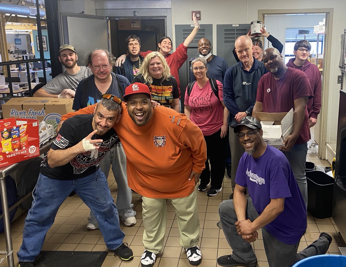 The Clubhouse program is centered around relationships and the Work Ordered Day. Staff and members work side by side in completing all the tasks that keep the Clubhouse running. Check out this hard-working crew on a deep-cleaning and organization day!