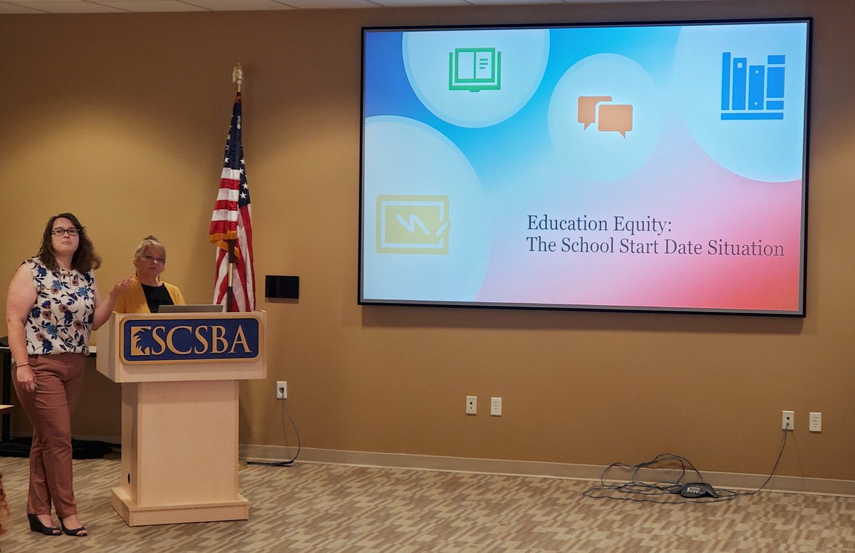 PolicySc's tweet image. Today was policy project day at SC-EPFP. Fellows presented outstanding group projects on: "Education Equity - The School Start Date Situation," "Education Access - Addressing the Teacher Shortage," and "Education Finance - Enhancing Student Support Services." Very impactful work!