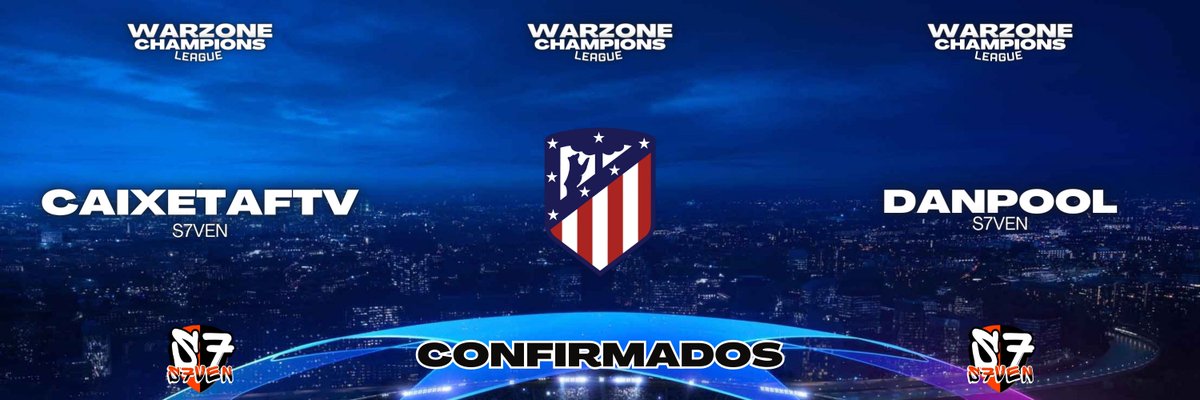 O clã da S7ven será o 3° time confirmado para WCL 🏆

CaixetaFTV e DanPool🔥

Representando o ATLETICO DE MADRID da Espanha 🇪🇸

#warzone #warzone2 #wcl #codmobile