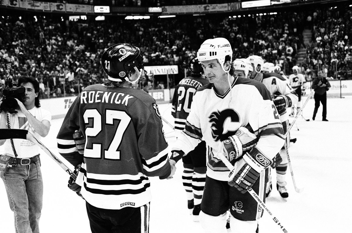 AlumniFlames's tweet photo. On #FlamesFlashbackFriday, we've got a few snapshots from when we were crowned 1989 Clarence Campbell Conference Champions after defeating the Chicago Blackhawks in five games! https://t.co/XUWGOj7SXK