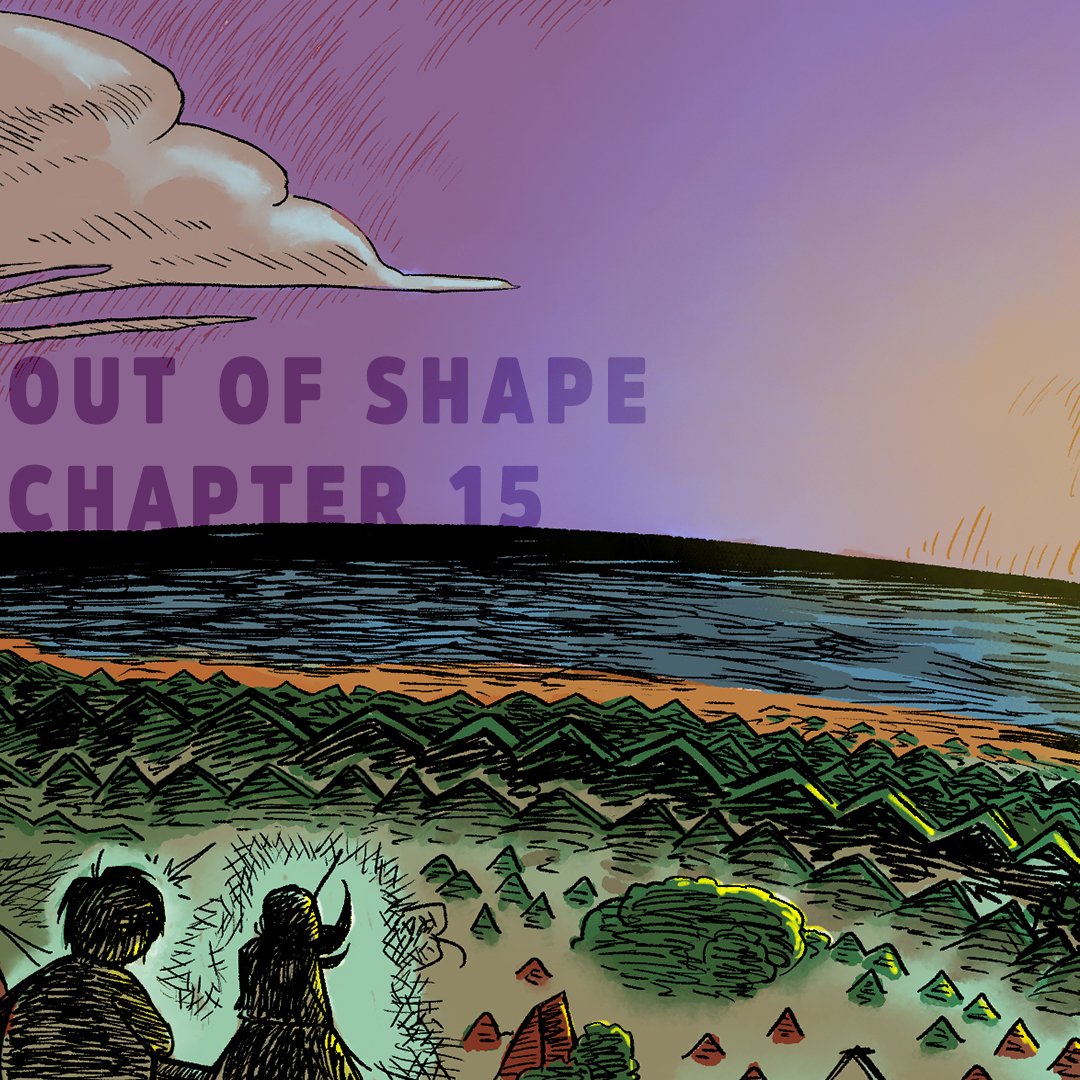 A beautiful atmosphere in the newest chapter of Out of Shape on Webtoon!!
.
V       V   Check it out now!   V       V 
webtoons.com/en/challenge/o…

#webtoon #comic #landscape #shapes #drawing #cartoon #webtooncanvas #weeklychapter #webcomic #comics #sketches #coloring #outofshape