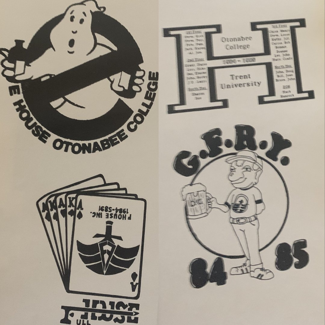 OtonabeeCollege's tweet image. Did you know that over the years, students have created individualized logos for each of our OC houses? Take a look at these incredible sketches!  Wow, only 1 fact left? @trentuniversity @trent_almuni #otonabeecollege #otonabee50 #TUalumniweekend #50thingsaboutOC #myOCstories