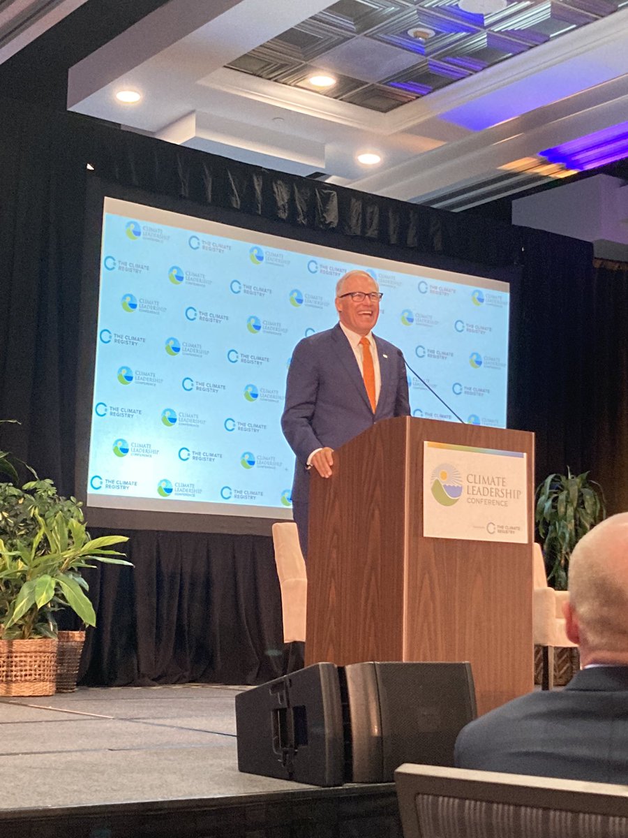 Starting out day 3 of #TheCLC with remarks from State of Washington @GovInslee, a true climate leader and champion! Gov. Inslee inspires us all to move state #climate solutions farther and faster.