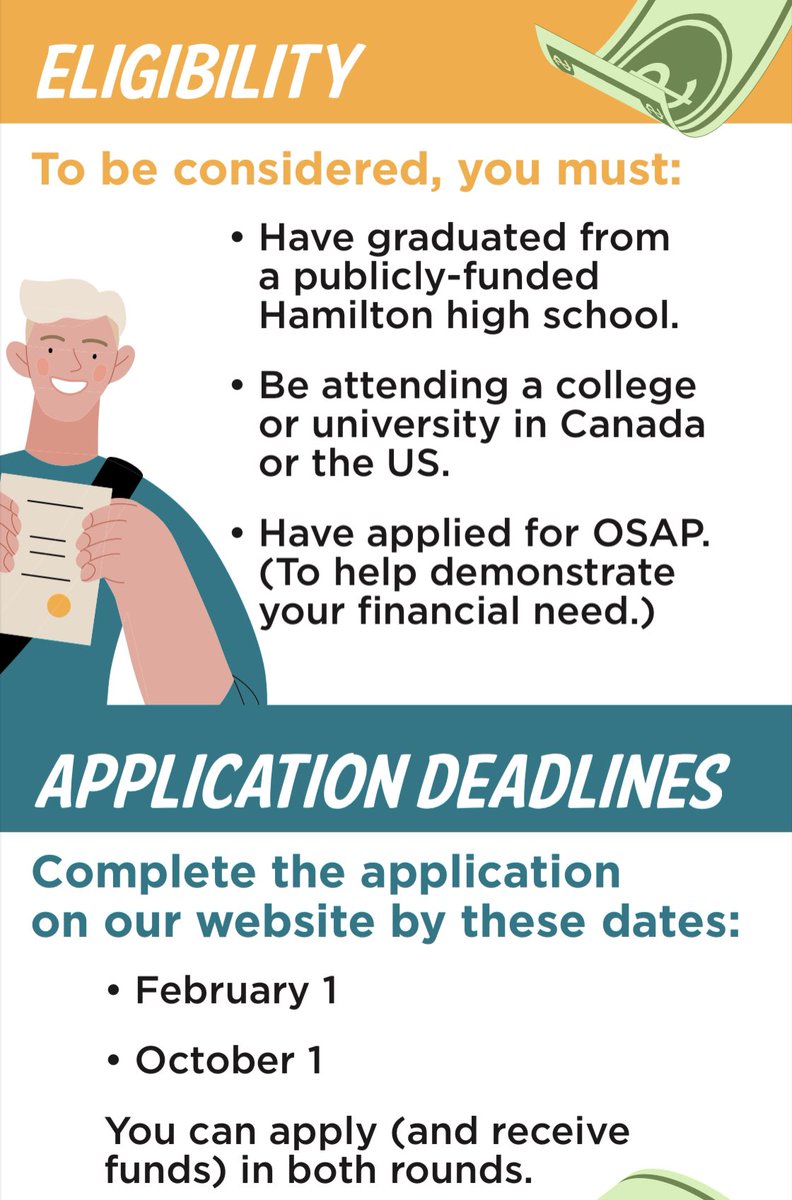 HWDSB (@hwdsb) on Twitter photo .<a href="/HamCommFdn/">Hamilton Community Foundation</a>'s Chaney-Ensign Bursary Fund provides educational bursaries to students who demonstrate financial need and have graduated from a Hamilton high school.
Applications for bursaries for Fall 2023 will open in early August.
More details: hamiltoncommunityfoundation.ca/impact/stories⦠.<a href="/HamCommFdn/">Hamilton Community Foundation</a>'s Chaney-Ensign Bursary Fund provides educational bursaries to students who demonstrate financial need and have graduated from a Hamilton high school.
Applications for bursaries for Fall 2023 will open in early August.
More details: hamiltoncommunityfoundation.ca/impact/storiesβ¦