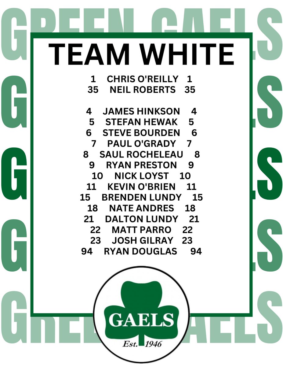 GreengaelsJRB's tweet photo. Don't forget our Alumni Game is tomorrow at 5! https://t.co/aYbU5nBrRZ