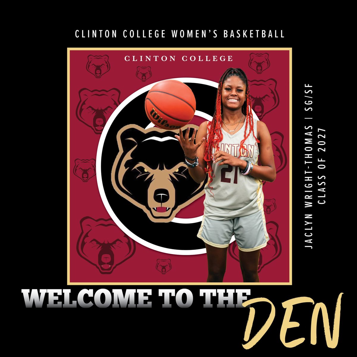 CoachQuick4's tweet photo. Itโs Official ~ Welcome to The DEN Jaclyn!
๐๐ป๐
#committed
#Wecoming
#Clintoncollege
#goldenbears
#hbcu
#hbcugameday https://t.co/QBIpAciqHJ