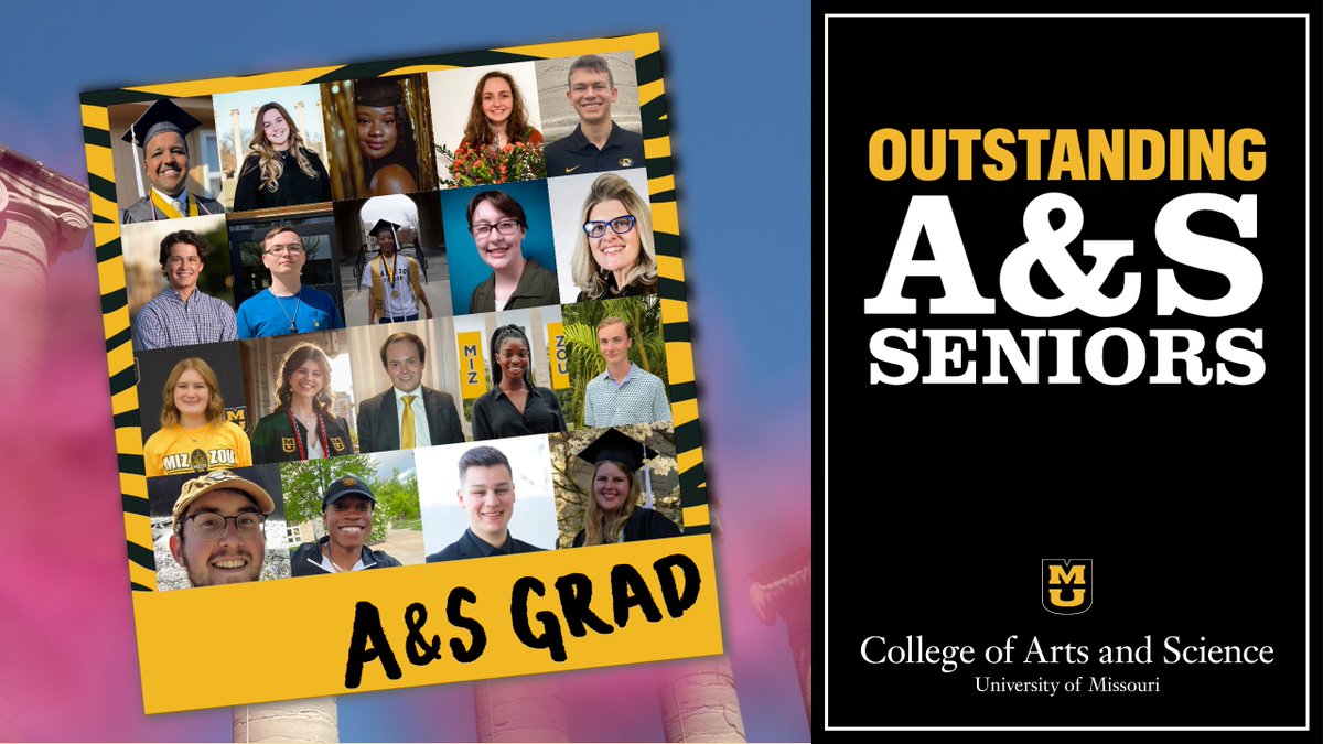 MizzouAandS's tweet photo. At the end of every semester, faculty and staff members from across the College of Arts &amp; Science nominate outstanding graduating seniors. Click the link to learn more about these outstanding #MizzouMade grads! 
🔗https://t.co/asWU3JELhr https://t.co/QRcwckPqe3