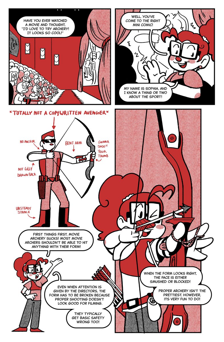 CaughtDrawing's tweet photo. A short mini comic about Archery, the sport I love!🏹#comics #archery https://t.co/0XsmUtC1EG