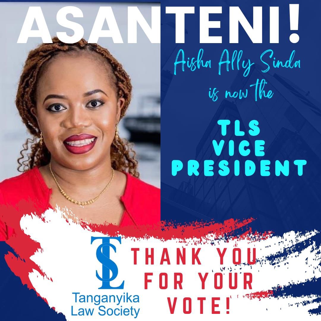 Huge Congratulations to <a href="/AishaKeinan/">Aisha-Fifih Keinan</a> Huge Congratulations to <a href="/TawlaTZ/">TAWLA</a>  You have made us proud Madam Vice President. 👏🏽
