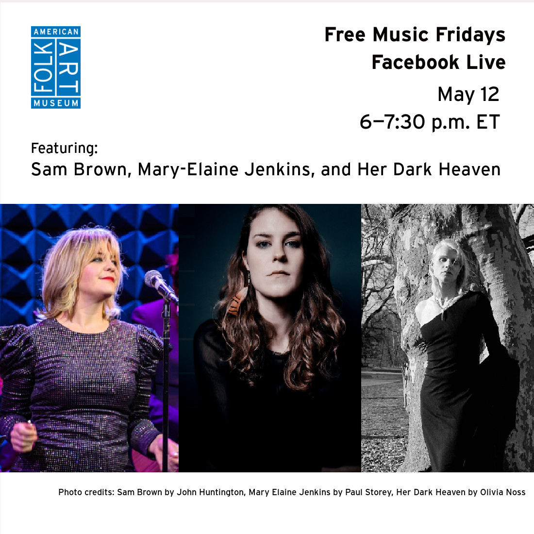Our critically-acclaimed Free Music Fridays series returns TONIGHT on Facebook Live! Register via the link below and tune in at 6:00 p.m. to watch each of these talented musicians perform.

<a href="/FreeSamBrown/">Sam Brown</a> 
<a href="/MEJTweetin/">Mary-Elaine Jenkins</a> 
<a href="/herdarkheaven/">Her Dark Heaven</a> 
<a href="/LaraEwen/">Lara Ewen</a> 

eventbrite.com/e/free-music-f…