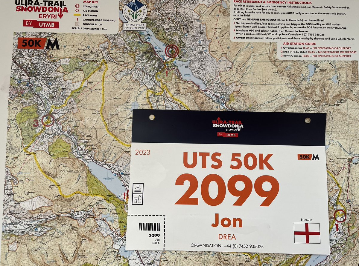 Checked in and ready to go. Looks a bit hilly 😳 #ultratrailsnowdonia #UTS