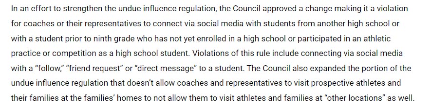 Don't let the new "300-mile" rule distract you from the latest arbitrary rule that will most likely go unregulated, giving the MHSAA more power to pick and choose who exactly they punish for "recruiting." I'll take a guess it won't be the schools that aren't zoned by districts.