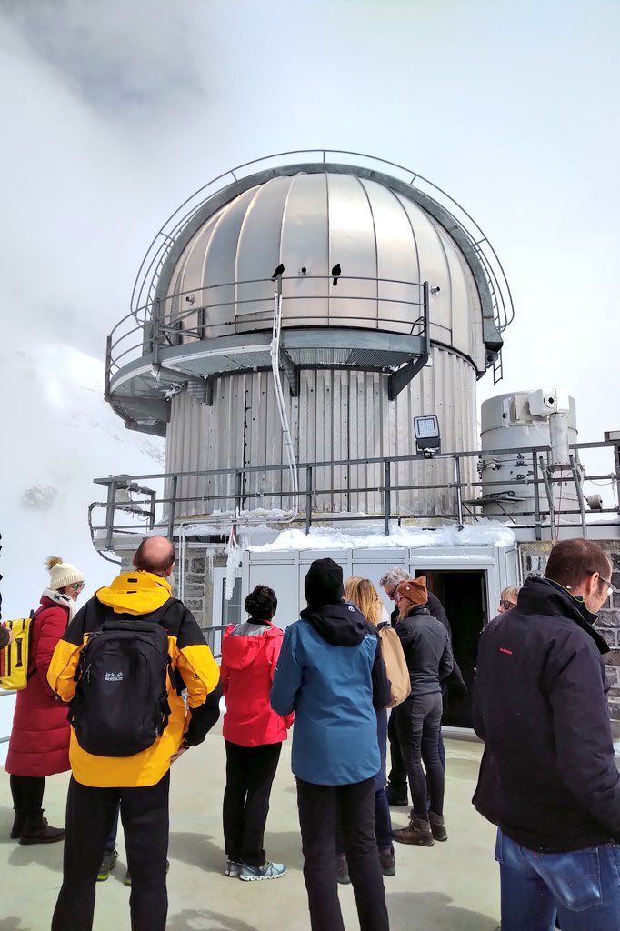 BOsterath's tweet photo. On the roof terrace of Sphinx observatory at Jungfraujoch. https://t.co/yogQqrGyha