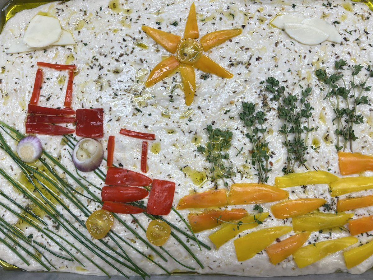 LVCulinaryArts's tweet photo. Gorgeous &amp; Delicious “Focaccia Bread Art” made by @LVCulinaryArts this week!  
This was right before putting in the oven to bake 👩‍🍳👨‍🍳👩‍🍳🧑‍🍳
Perfect for Mother’s Day!
@LaderaVistaJH @FullertonSD #FSDlearns https://t.co/FbWotYlL7X