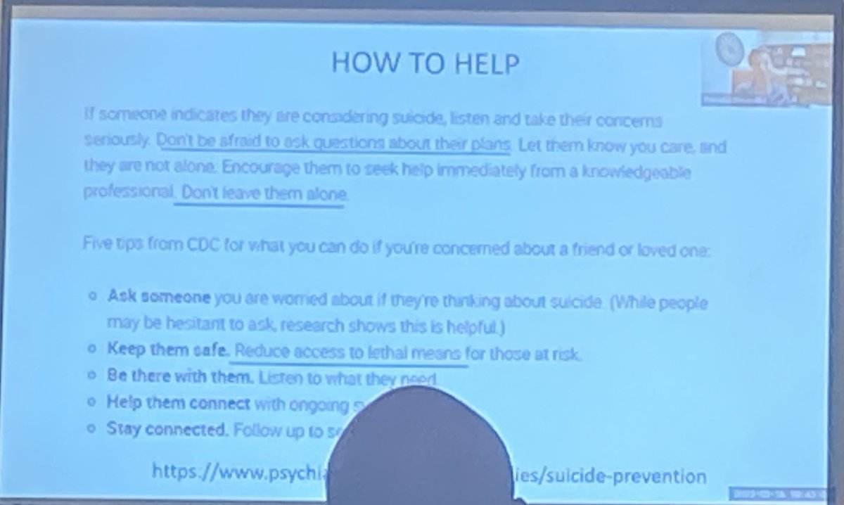 Julia R Coleman, MD MPH (@juliacolemanmd) on Twitter photo Amazing (as always) talk by @DissanaikeMD at the Ohio <a href="/AmCollSurgeons/">American College of Surgeons</a> State Chapter meeting on Physician Suicide.
āļø Ask
āļø Keep them safe & reduce access to lethal means
āļø Be there with them
āļø Help them connect, stay connected
āļø Call the suicide hotline (just dial 988!) Amazing (as always) talk by @DissanaikeMD at the Ohio <a href="/AmCollSurgeons/">American College of Surgeons</a> State Chapter meeting on Physician Suicide.
āļø Ask
āļø Keep them safe & reduce access to lethal means
āļø Be there with them
āļø Help them connect, stay connected
āļø Call the suicide hotline (just dial 988!)