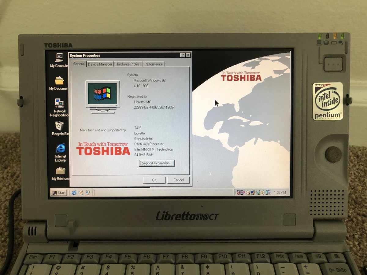 Finally got one of my all-time favorite vintage PCs A Toshiba