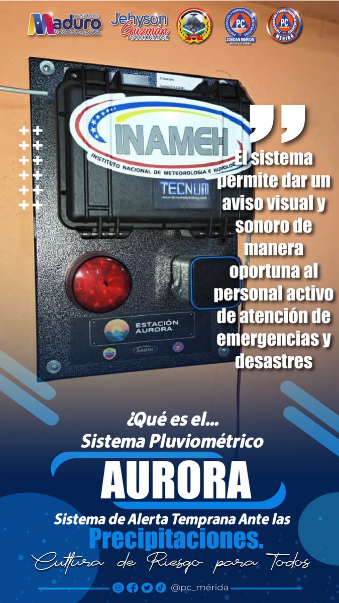 PC_MERIDA's tweet photo. #Pcmerida Protección Civil Mérida te invita a conocer más sobre el sistema Pluviómetrico Aurora y donde están ubicadas. https://t.co/O0SzFiiBXj
