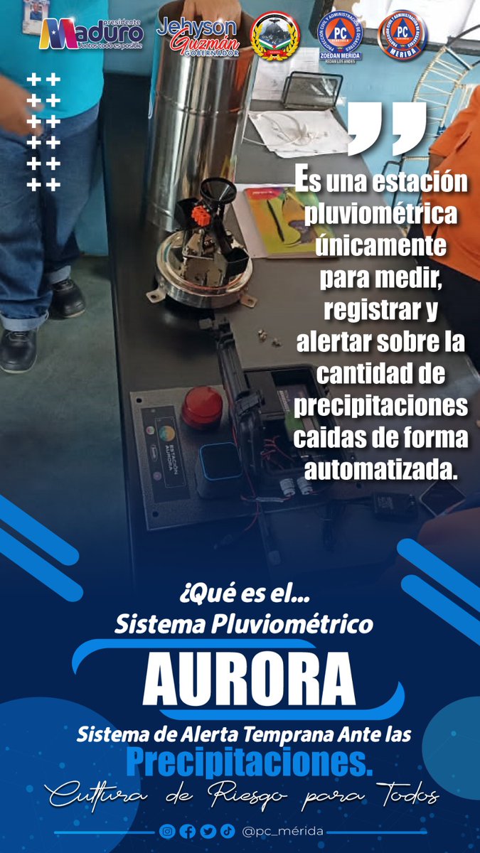 PC_MERIDA's tweet photo. #Pcmerida Protección Civil Mérida te invita a conocer más sobre el sistema Pluviómetrico Aurora y donde están ubicadas. https://t.co/O0SzFiiBXj