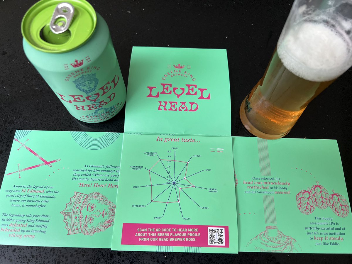 guypbutler's tweet image. Think I've just discovered my new favourite IPA. #LevelHead @GreeneKingIPA 🍺