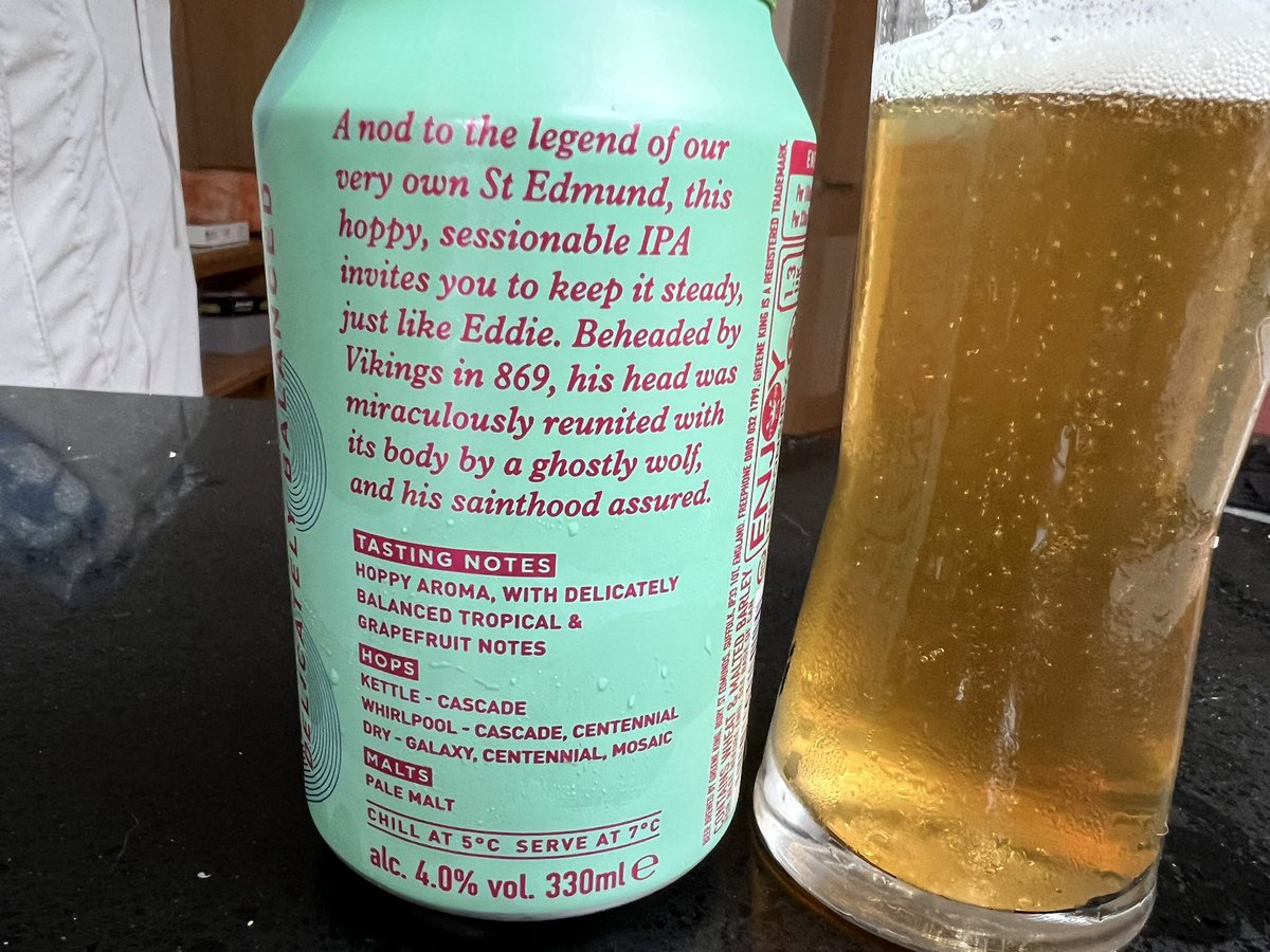 guypbutler's tweet image. Think I've just discovered my new favourite IPA. #LevelHead @GreeneKingIPA 🍺