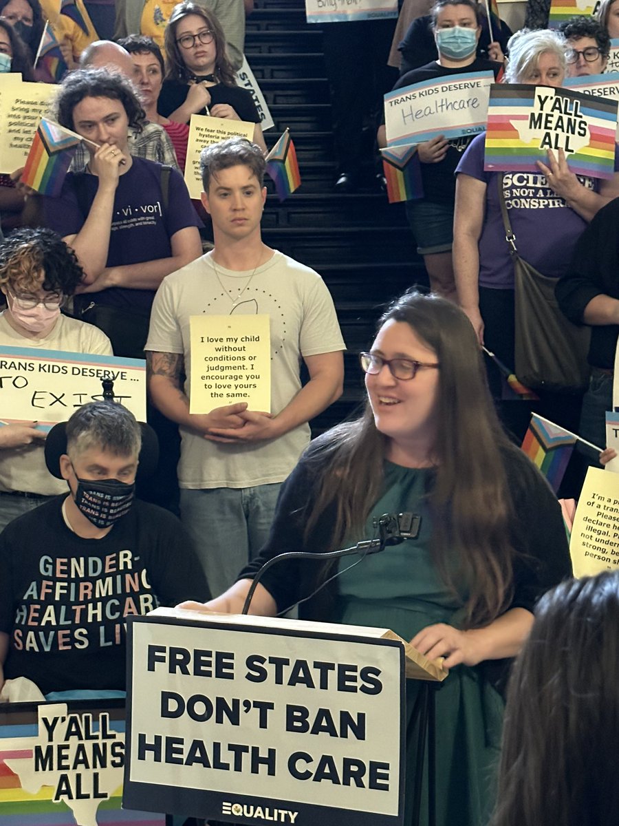 TransTexas's tweet photo. Earlier today, the trans and queer Texans were joined by our legislators in support of trans kids.
Queer and ally legislators are standing side by side with us in our fight for freedom. We’re not backing down! #TransTexansFightBack https://t.co/7jnqdZ2qGo