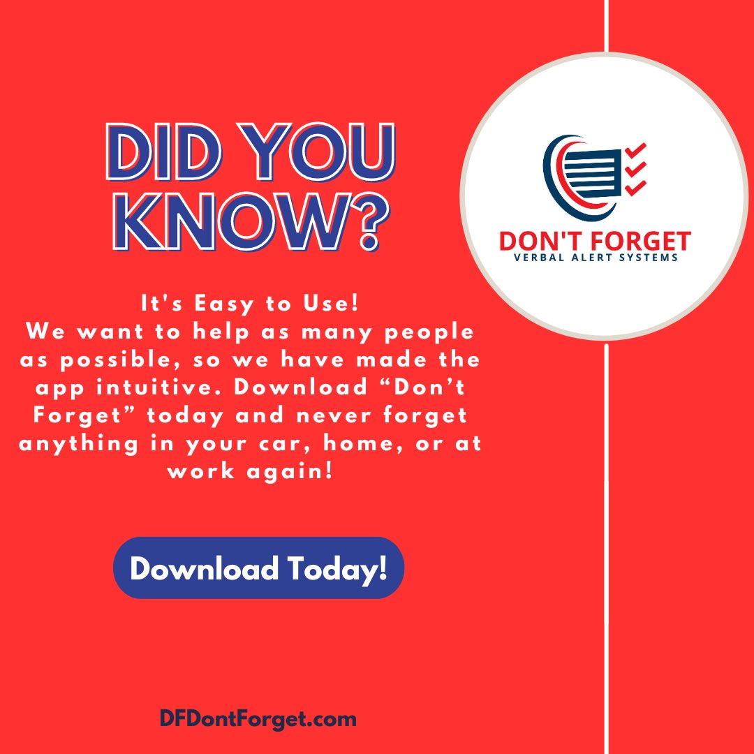 DontForgetApp__'s tweet image. The Don’t Forget App is Easy to Use! Try it Today!
IOS 👉  apps.apple.com/us/app/dont-fo… 
Android 👉 play.google.com/store/apps/det… 

#DontForget #DontForgetApp #NewApp #App #IOSApp #IOS #Android #GooglePlay #Download #Reminder #Remember #NeverForget #Apps #Application