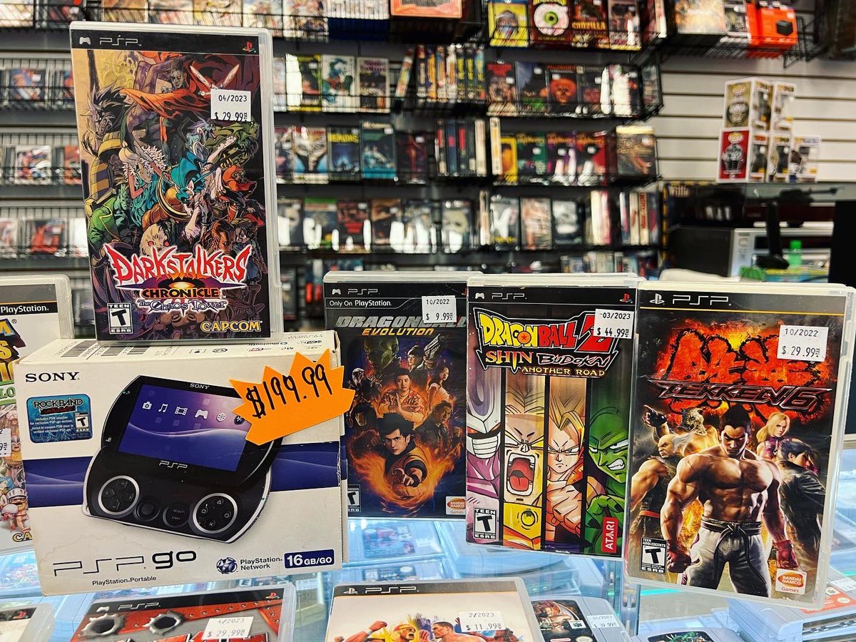 RetroReplaymd's tweet photo. Get into the Fighting Friday Spirit With Some Fighting Games On The PSP! #psp #fightingfriday #fightinggames #playstationportable #pspgames #playstation #sony #pspgo #dragonball #darkstalkers #capcom #capcomclassic #tekken #streetfighter #wrestling #retroreplaybelair https://t.co/sQjkDV0Rua