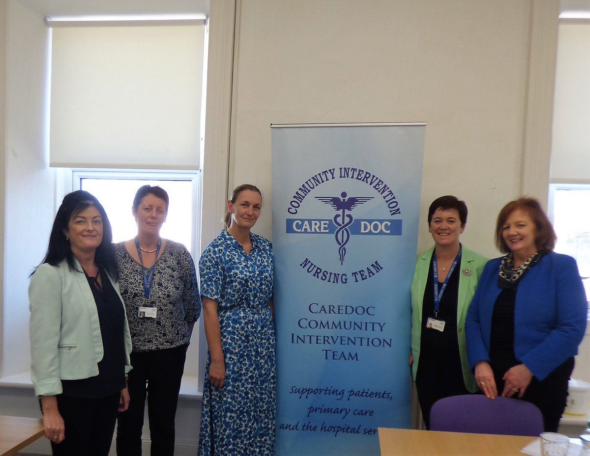 SouthEastCH's tweet photo. Chief Officer of SECH Grace Rothwell was in the #Caredoc admin/call centre Carlow today, chatting with staff there re. @HSELive support for Caredoc, their GP Out of Hours service, role in Community Intervention Teams + advancing integration of acute hospital &amp; community services https://t.co/dUWyh00sQg