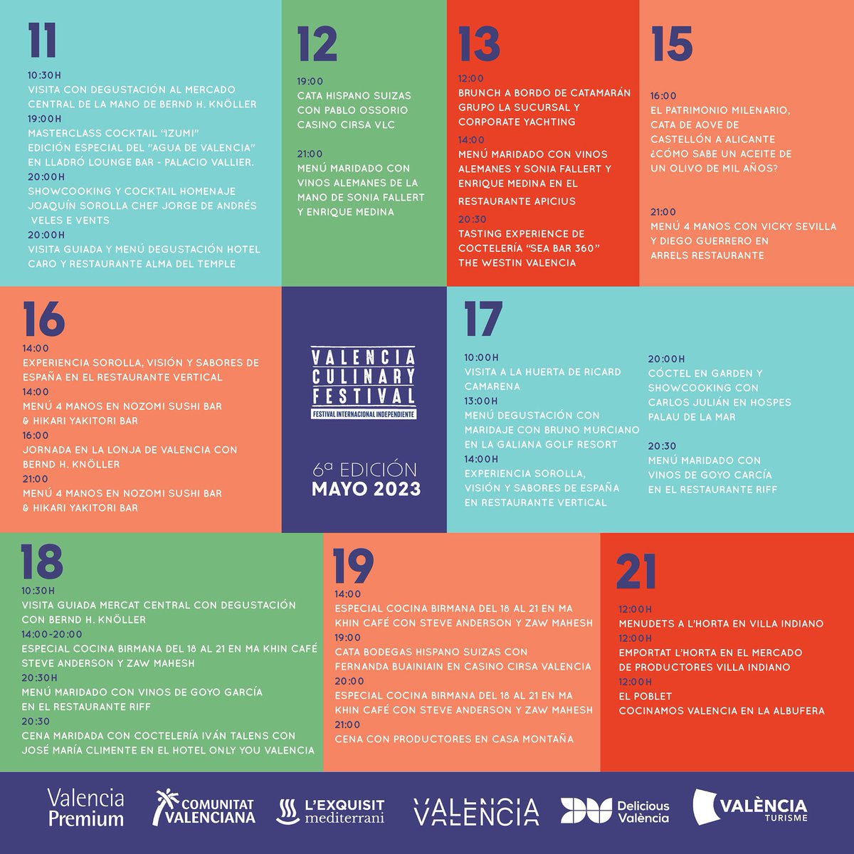 ¡Programación completa! 🍴
Únete al movimiento de la gastronomía valenciana 🍷 #VlcCulinary23