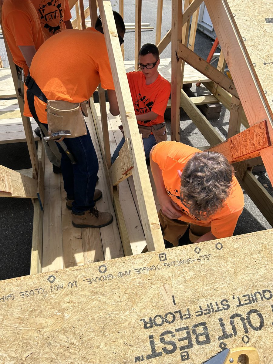 Carpentry students <a href="/CTA_CCPS/">CTA</a> building a roof prop for our fire and EMT students. Awesome teamwork!