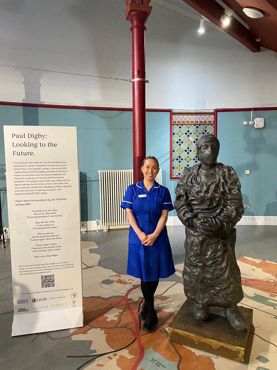 emm_brayne's tweet photo. Celebrating Nurses day with the opening of the Leeds Nurse Sculpture! Thank you to @TracyBrabin, @IMcMillan  and especially to @DigbyPaul for creating this masterpiece #NursesDay https://t.co/wDudAQEt1N