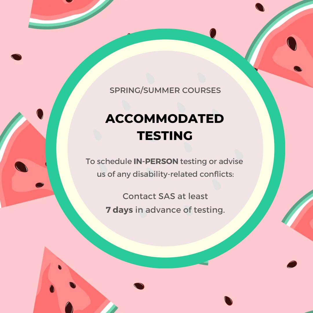 NipissingSAS's tweet photo. Need accommodated testing for the Spring/Summer terms?  We can help!

@NipissingU @NUSUtalks https://t.co/02m6aBxMDr