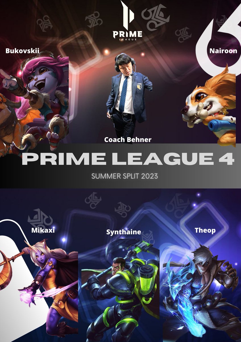 5M_Esports's tweet image. This will be @5M_Esports roster for summer split 2023 on @PrimeLeague 4