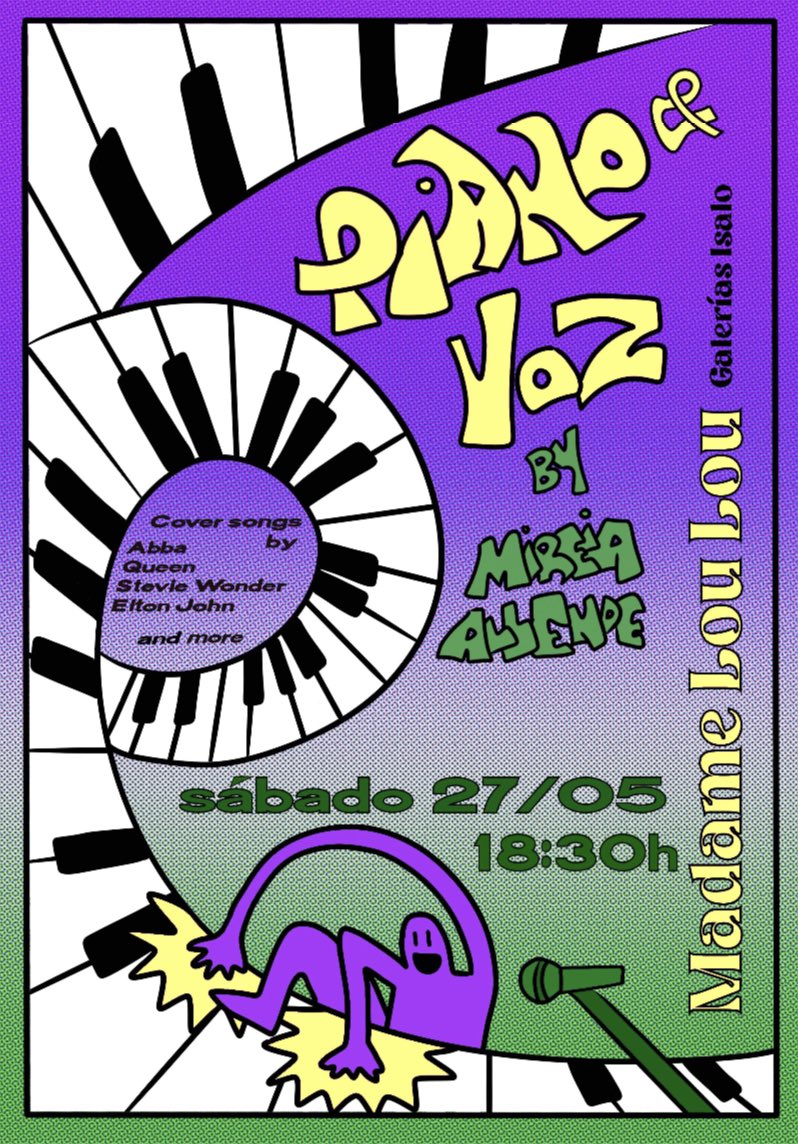 Conciertazo a la vista de Mireia Allende en Madame Lou Lou, club emblemático de Bilbao, con un pianazo de cola a su disposición. Interpretará un buen puñado de versiones de esas que tanto nos gustan a los boomers. Voz y piano. En serio, no te lo puedes perder.