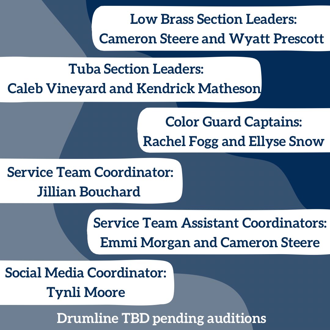 USUBands's tweet photo. Introducing our 2023 Aggie Marching Band Leadership Team. https://t.co/X1Byz5mIMb